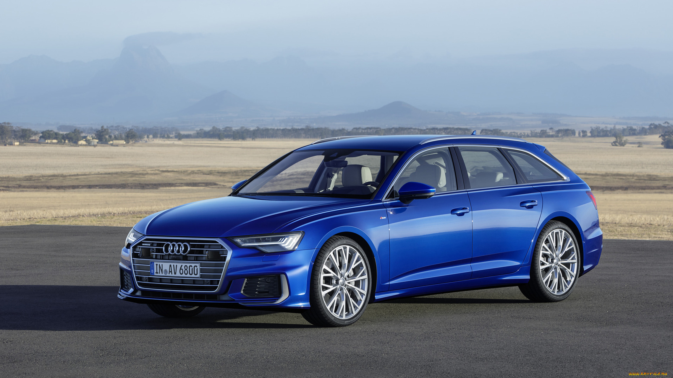 audi a6 avant 2019, , audi, a6, avant, 2019, blue